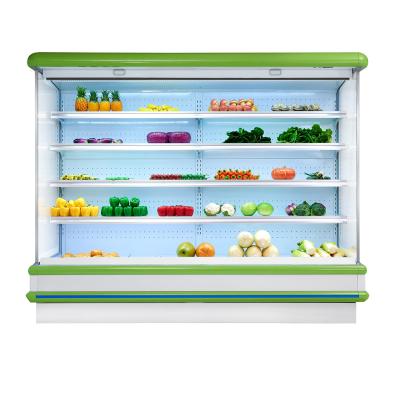 China Single-temperature commercial supermarket multideck refrigerator freezer showcase for vegetable for sale