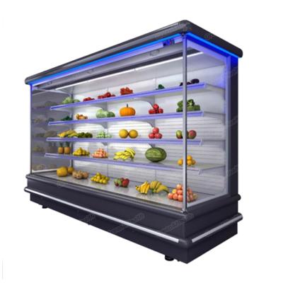 China Single-temperature 3 meters style good multi platform supermarket fruit vegetable display refrigerator commercial remote for sale