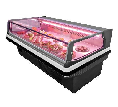 China Single-temperature Meat Display Refrigerator/Freezer Meat Fish Seafood Supermarket Butcher Showcase for sale