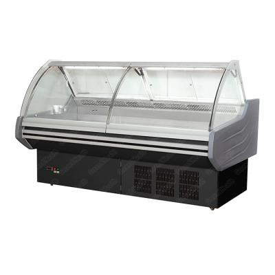 China Brand New Single-temperature Supermarket Fresh Meat Displays/Platform Fresh Meat Showcase/Refrigerator Meat Display for sale