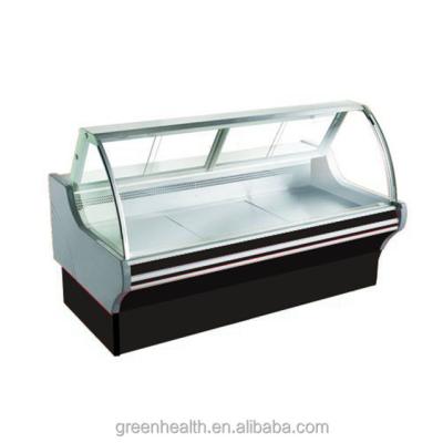 China Single-temperature Commercial Green&Health Supermarket Fresh Meat Display Showcase Refrigerator For Butcher Shop for sale