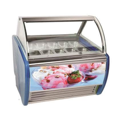 China Single-temperature Green&health commercial plug in 10 tray popsicle ice cream display cabinet for sale