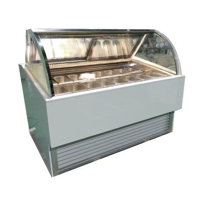 China Commercial Single-Temperature Glass Ice Cream Display Freezer Showcase for sale