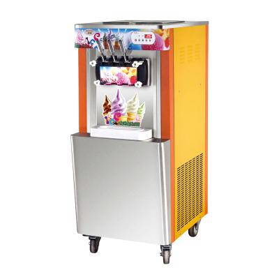 China Vertical Ice Cream Machine 3 Flavors Soft Stand Up Soft Serve Ice Cream Machine For Snack Shop Freezer for sale