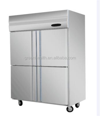 China Double-temperature Green&Health 400L stainless steel kitchen freezer, single door refrigerator and freezer for restaurant equipment factory price for sale