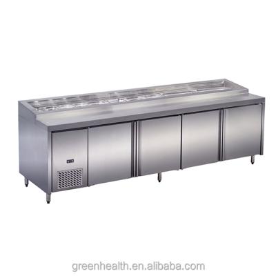 China Green&health stainless steel 2 3 door stainless steel restaurant kitchen workbench commercial fridge freezer for sale