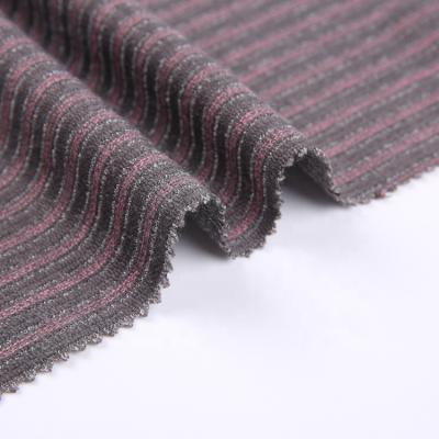 China Breathable TR 300gsm Anti Pull Single Dye Woven Striped Suit For Mens Cloth Fabrics for sale