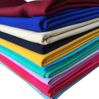 China TR 250GSM Polyester Rayon Twill Solid Colors Anti-static Stretch Woven Lycra Twill Apparel Fabric For Pant Or Dress for sale