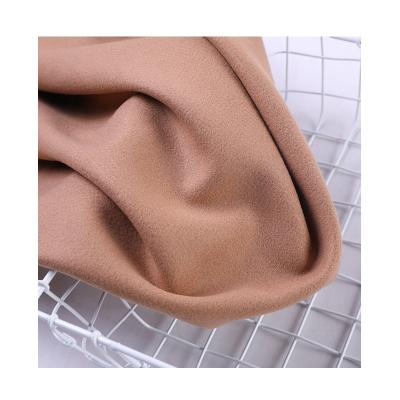 China Wholesale Custom Knitting 350GSM Polyester Stretch Elastane Silk Fabric For Coat Wear for sale