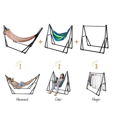 China Contemporary Japanese Hot 3 Way Hammock Swing Chair Portable Camping Hammock Chair with Storage Bag Indoor Outdoor Folding Hammock for sale