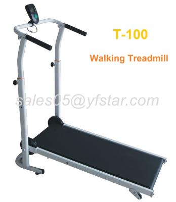 China Foldable/Adjustable Height/Adjustabe Resistance/2 Angles YFSTAR T-100 Adjustable Small Size Mechanical Walking Treadmill Foldable For Indoor Fitness Exercise for sale