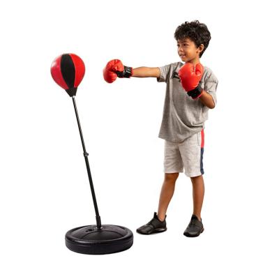 China Hung Type Kid's Boxing Sandbag Set Sandbag With Base And Round Water Filled Gloves for sale