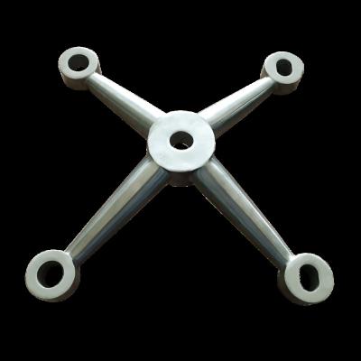 China Modern Stainless Steel 4 Way Glass Spider Fitting Stainless Steel Fin Spider Best Price for sale