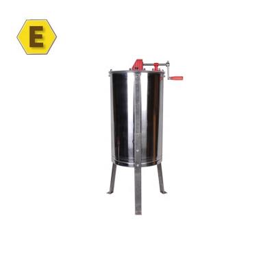 China Durable Stainless Steel 3 Frame Manual Honey Extractor With Stand for sale