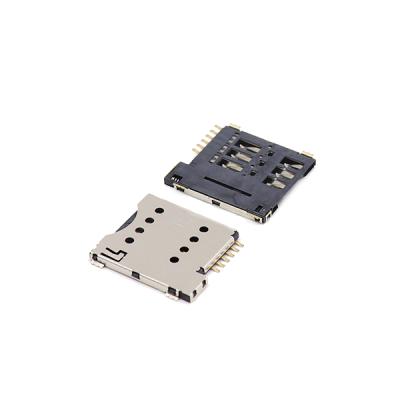 China For sim card made in china top quality push type Card Pin Connector Reader Holder Socket for sale