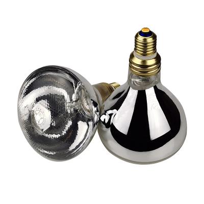 China Brass Infrared Heat Bulb Bath Heater R125 Reflector Bulb 275W Glass Infrared Heating Lamp for sale