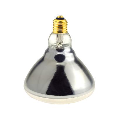 China PAR38 Heat Bulb Bath Heater R125 Reflector Bulb 275W Infrared Glass Infrared Bulb Heating Lamp for sale