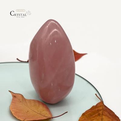 China Fashionable Europe Mediterranean Style Handcraft Desktop Rose Quartz Decorates For Home for sale