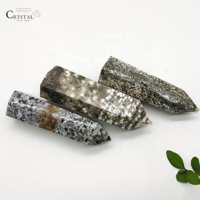 China 100% Natural Healing New Product Large Quartz Ocean Jasper Crystal Point Wand For Healing Decoration for sale