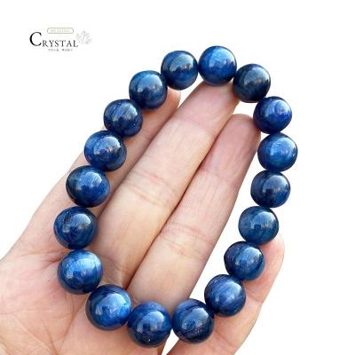 China 7A Wholesale 7A Gemstone Jewelry Healing Stones 8mm 10mm 16mm CLASSIC Blue Calcite 3lap Bracelet for sale