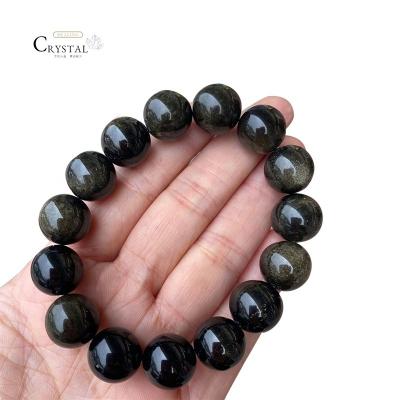 China Wholesaler CLASSIC original fashionable natural gold obsidian multi ring beads hand bracelet for sale