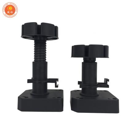 China Modern High Quality Stock Height 125-200mm Adjustable Black Round Buffet Bed Legs for sale