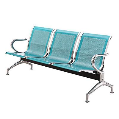 China Modern Cheap Public Green Hospital Clinic Aluminum Airport Chair Three 3 Seater Waiting Room Bank Row Number Chair China Price for sale