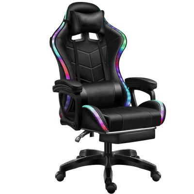 China Adjustable (Height) Cool GT Racer Gaming Chair RGB Speaker Massage Computer Desktop PC Gaming Gear Chair Full Graphite Lightweight Racing Chair for sale