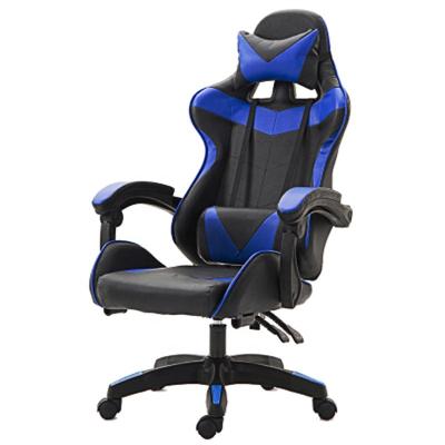 China (Size) Adjustable Cheap Black Blue Racing Style Computer Desk Gaming Chairs For Gamers for sale