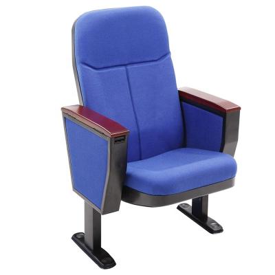 China Modern Auditorium Chairs With Dark Blue Color Block Design Standards Acoustic Seating Cinema Hall Armchair Theater Chair Foldable for sale