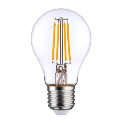 China Residential 4w 6w 8w led filament bulb light A60 glass bulbs E27 base for home decoration for sale