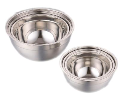 China Sustainable High Quality Cookware Sets Stainless Steel Mixing Bowl Salad Bowl for sale