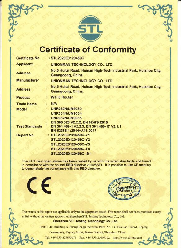 CE - Unionman Technology Co., Ltd.