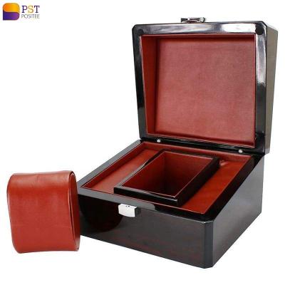 China Luxury Custom Logo Wooden Watch Box PU Storage Box PU Storage Gift Leather Watch Box Luxury Custom Logo ABS Wooden Watch Box for sale