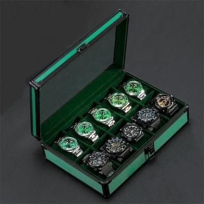 China Luxury Custom Made Aluminum ABS Men Travel Smart Simple Watch Band Display Storage Box Package Watch Boxes And Cases Packaging for sale