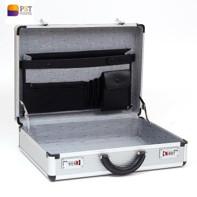 China ABS Combination Lock Organizer Attache Briefcase Aluminum Business Briefcase Hard Silver for sale