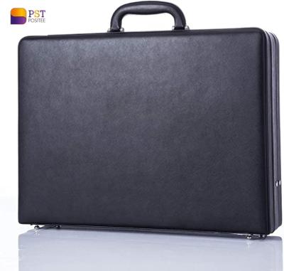 China PU Business Leather Men's Briefcase For Travel Vintage Outlook Organized Interior Hard-sided Briefcases for sale