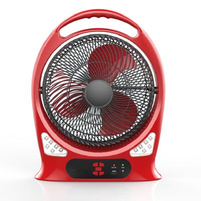 China USB Phone Charger/DC Input Portable Solar Fan Box Rechargeable Fan/Night Light 2021 Small With Light And Remote for sale