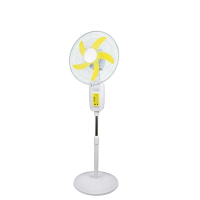 China Solar Powered DC Socket/USB Phone/Night Light Rechargeable Battery Holder Fan with Remote Control Electric Fan for sale