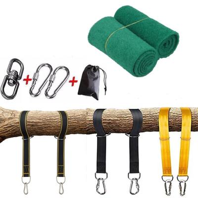 China Adjustable Tree Swing Straps Hanging Kit Swing Set Hammock Straps Webbing For Tree Branch for sale