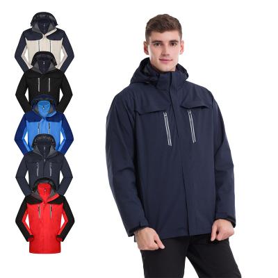 China QUICK DRY Men's Outdoor Waterproof Function Jacket Plus Size Winter Detachable Hooded Customized Jackets for sale