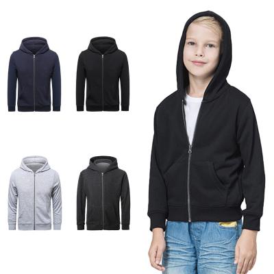 China OEM Anti-Shrink Long Sleeve Children Zip Up Hoodies LOGO Printing Oversized Children Custom Plain Hoodie for sale