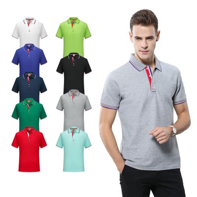 China Wholesale OEM Breathable Short Sleeve Polo Shirts Custom LOGO Men Clothing Uniform Embroidery Polo Tshirt for sale