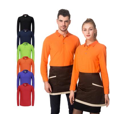 China Wholesales Breathable Sleeves Long Golf Polo Shirt For Office Logo Printed Casual Polo Shirt Custom Made Men's Uniform for sale