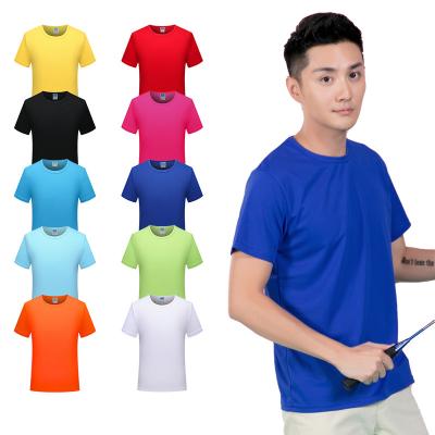 China QUICK DRY Men's Sport Fit T-shirt For Promotion Mesh Fabric Moisture Wicking Custom LOGO Printing Full Color T-shirt for sale