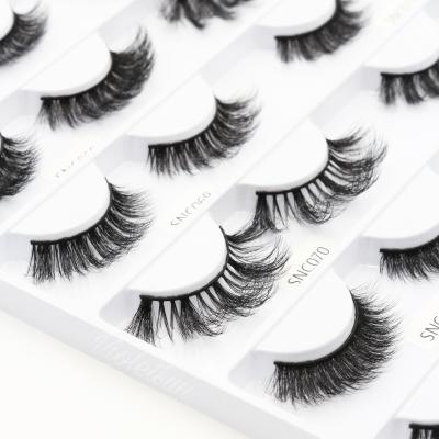 China Natural Soft Silk Faux Mink Lashes New Packaging Customer Package 3d False Eyelash False Mink Eyelashes for sale