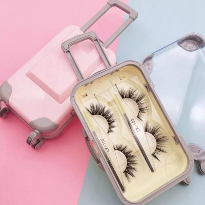 China Pingdu Fluffy Russian Layered 3d Strip Volume Double Lashes Silk Lashes And Boxing for sale