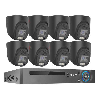 China 8 Channels Customized Metal Dome Style H.265 4K 8MP Wired POE IP Network CCTV Home Security Camera System for sale