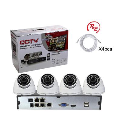 China Durable 2MP HD Security IR Cut VandalProof 4CH POE Wire IP Camera NVR Kit for Outdoor for sale