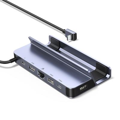 Китай Steam Deck Dock 6-в-1 USB C док-станция с 4K@60Hz HD-MI Gigabit Ethernet PD 100W зарядный стенд Steam Deck продается